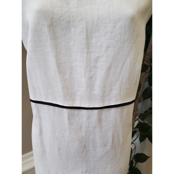 Maggie Women's White 100% Linen Round Neck Sleeveless Long Maxi Dress Size 1X - Picture 3 of 14